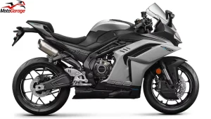 نمای جانبی موتورسیکلت CFMOTO 500SR مدل 2026 با پیشرانه چهار سیلندر